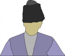 Man Wearing Russian Hat clip art Preview