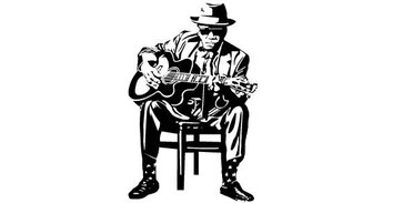 Human - Man with guitar free vector 