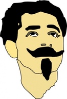 Man With Mustache And Goatee clip art 