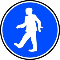 Human - Mandatory Walking clip art 