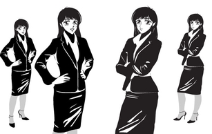 Manga Noir Female Office Preview