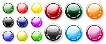 Elements - Many button colors Crystal round vector material 