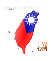 Map-based flag of Taiwan Preview