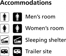 Map Icons Signs Symbols Road Accomodations