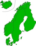 Map Of Scandinavia clip art