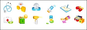 Icons - Medical, hospital supplies vector icon 