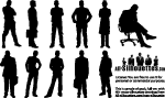 Human - Men Silhouette Vector Set 