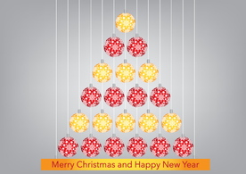 Merry Christmas and Happy New Year Vector 