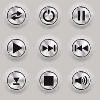 Icons - Metal Buttons Vectors 