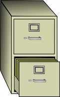 Business - Metal File Cabinet clip art 