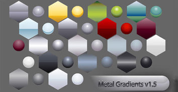 Shapes - Metal gradient shape free vector 