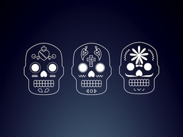 Abstract - Mexican Skulls 