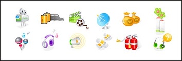 Microphone, headphones vector icon Preview