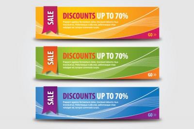 Web Elements - Modern Discount Banners Vector 