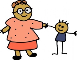 Human - Mom Holding Childs Hand clip art 