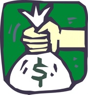 Business - Money Bag Icon clip art 