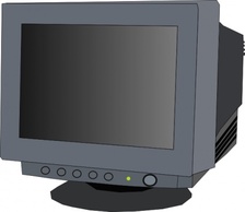 Technology - Monitor Crt clip art 