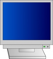 Monitor With Power Light clip art