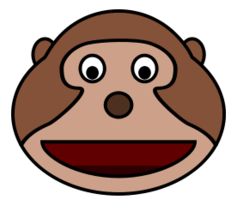 Cartoon - Monkey head 