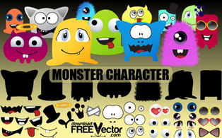 Animals - Monsters Characters Vector Free 