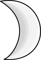 Moon Crescent clip art Preview