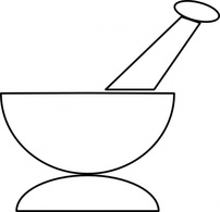 Objects - Mortar And Pestle clip art 