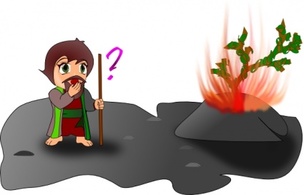 Moses And The Burning Bush Chibi Version clip art Preview