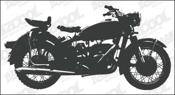 Silhouette - Motorcycle silhouettes vector material 