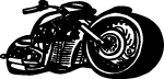 Motorcycle With Large Tires Free Vector Preview