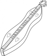 Mountain Dulcimer clip art Preview