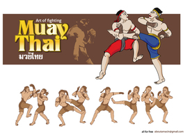 MuayThai Martial Arts Vector Preview