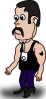 Muscular Man clip art Preview