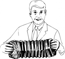 Music Outline Man Playing Instrument Musician Papapishu Bw Concertina Preview