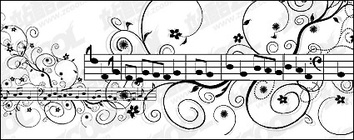 Music pattern vector material