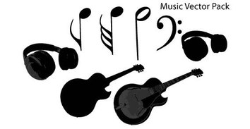 Music - Music vector pack - guitar and notes 