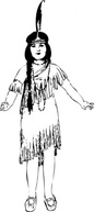 Human - Native American Girl clip art 