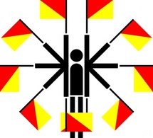 Naval Semaphore Flag Positions clip art Preview