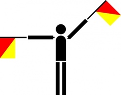 Signs & Symbols - Naval Semaphore Flag Q clip art 