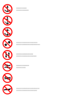 Signs & Symbols - Navigation. Prohibitory 