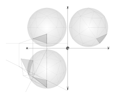 Net Construction Geodesic Spheres Recursive From Tetrahedron 