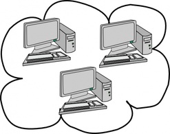 Technology - Network Cloud Computing clip art 