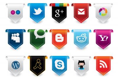 Web Elements - New Social Media Vector Icons 