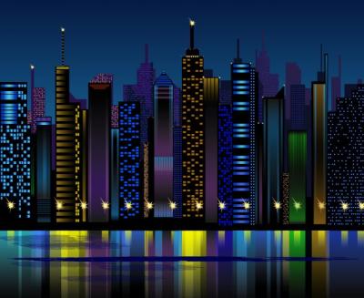 Buildings - Night City Vector 