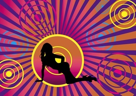 Silhouette - Nightclub Girl Vector 