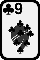 Business - Nine Of Clubs clip art 