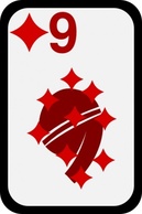 Nine Of Diamonds clip art