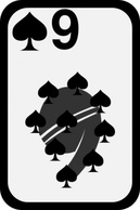 Nine Of Spades clip art