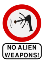 Signs & Symbols - No alien weapons 