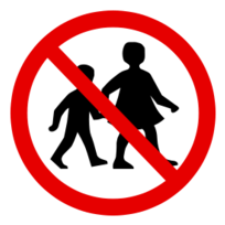 No Children Sign 