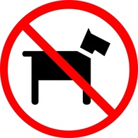 No Dogs clip art Preview